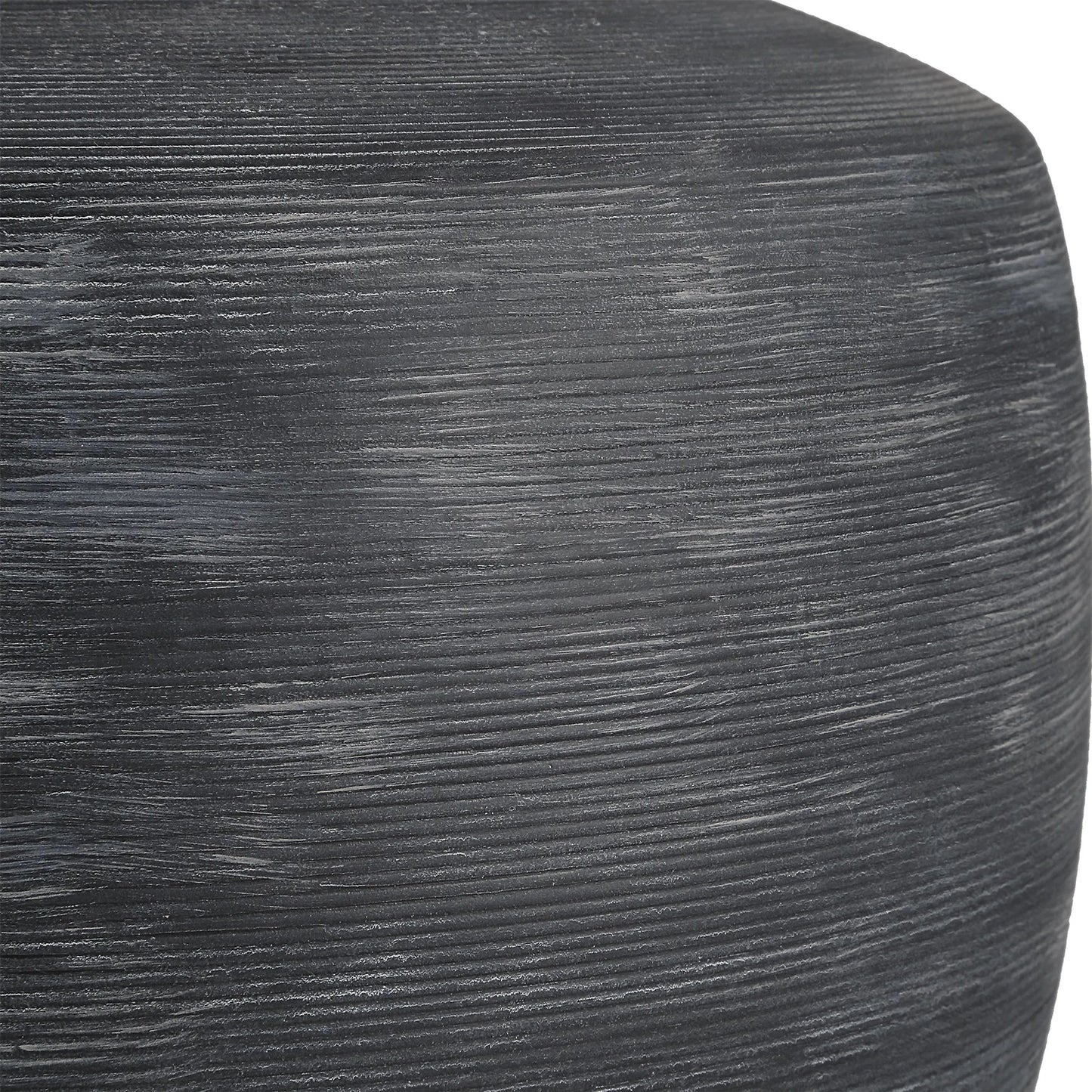 005 SI-2262404 | Closeup | Graphite Ribbed Table Lamp by Uttermost in brass. Made from ceramic, fabric, metal in a unique style.