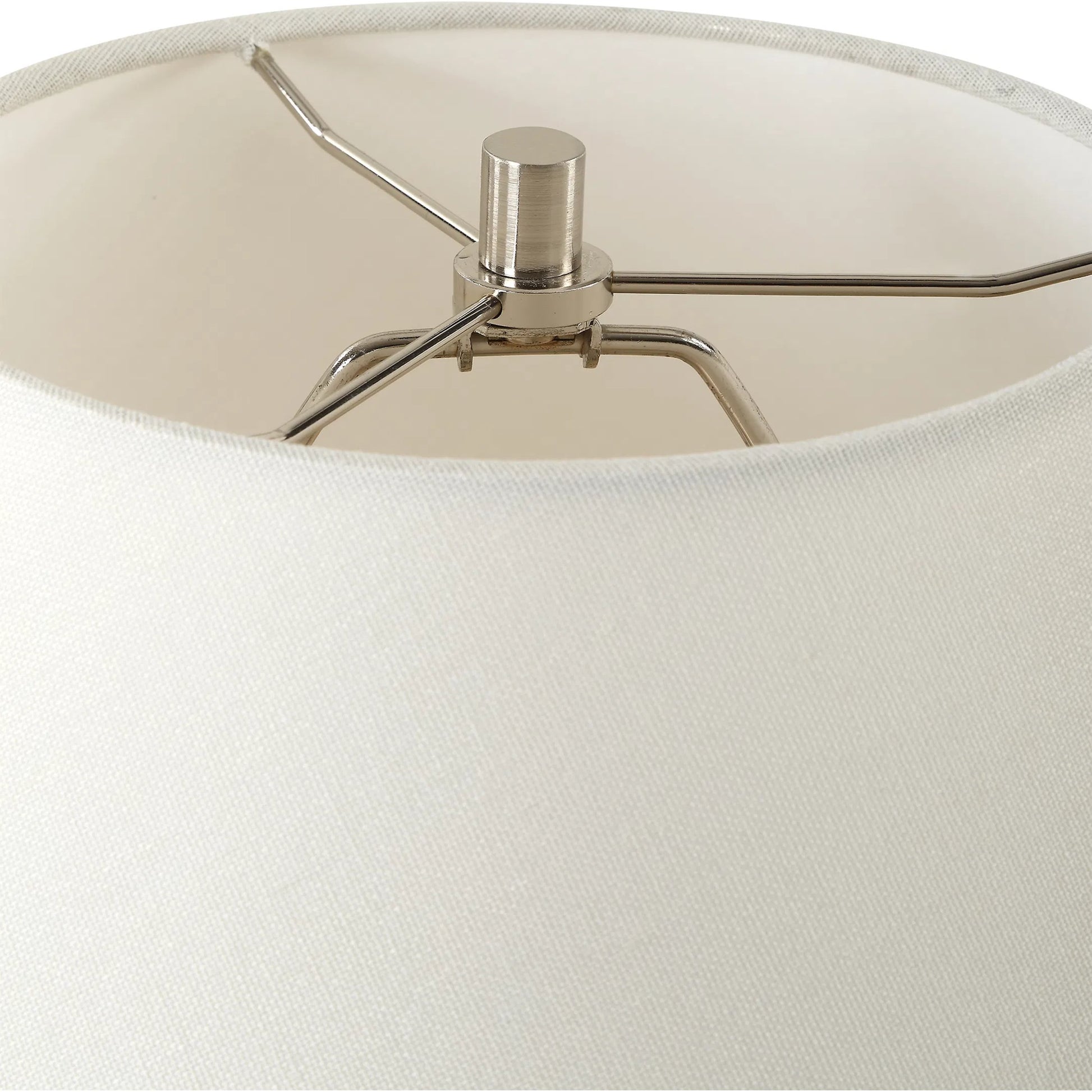 Carafe Ceramic Table Lamp by Uttermost in nickel. Made from steel, ceramic, fabric in a modern style.