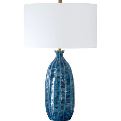 Bixby Table Lamp by Uttermost in brass. Made from ceramic, fabric, metal in a eclectic & global style.