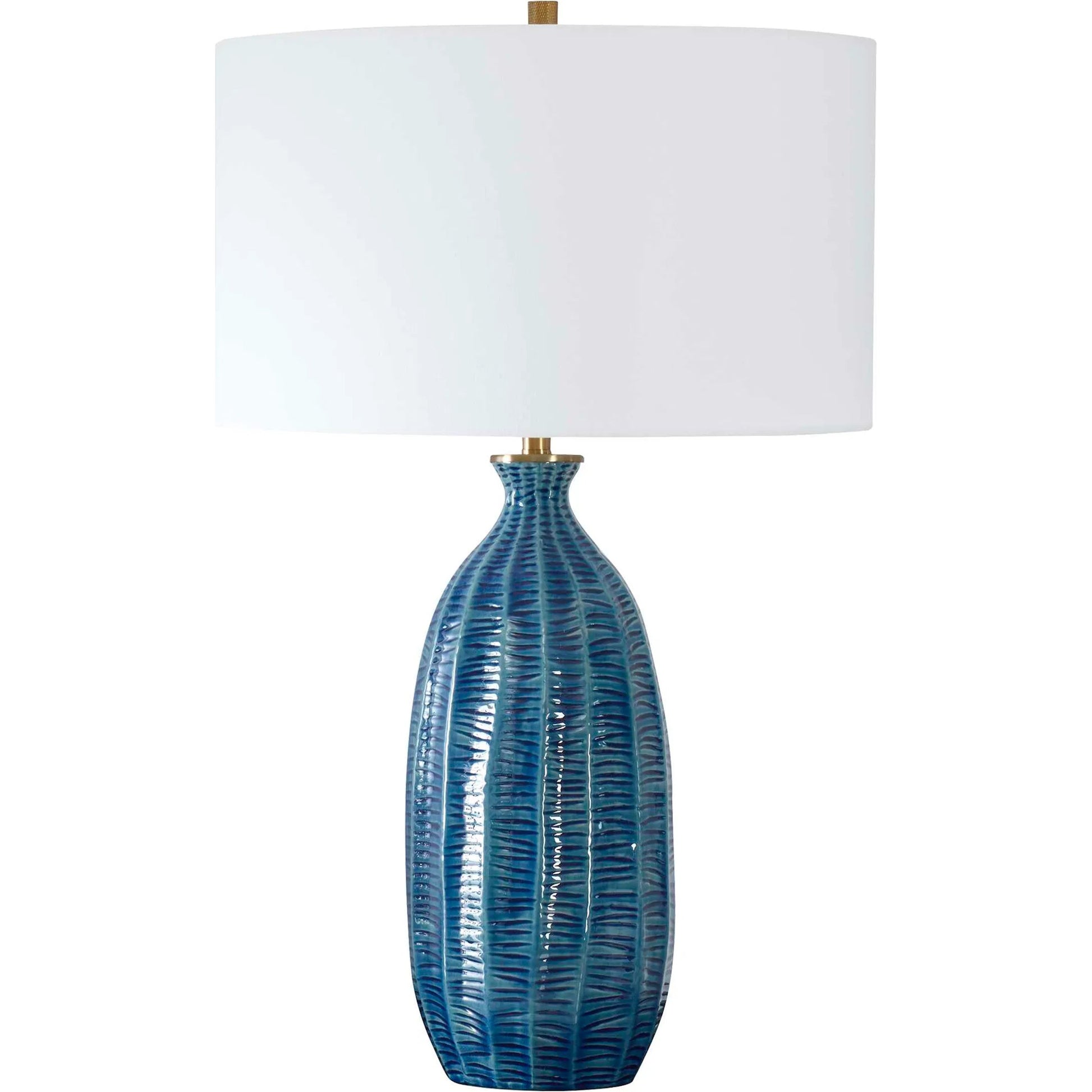 Bixby Table Lamp by Uttermost in brass. Made from ceramic, fabric, metal in a eclectic & global style.
