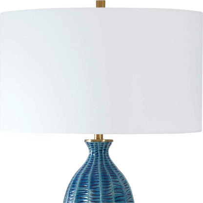 Bixby Table Lamp by Uttermost in brass. Made from ceramic, fabric, metal in a eclectic & global style.