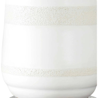 Santino Crackled Table Lamp by Uttermost in nickel. Made from ceramic, fabric, metal in a transitional style.