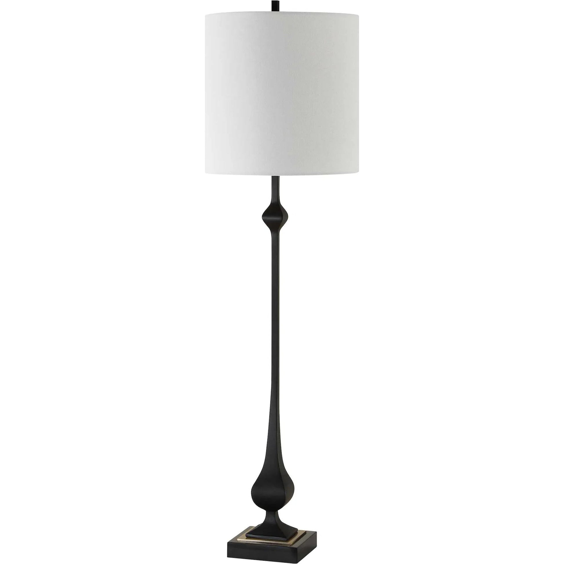 Hightower Buffet Lamp by Uttermost in brass. Made from marble, iron, resin, fabric in a modern style.