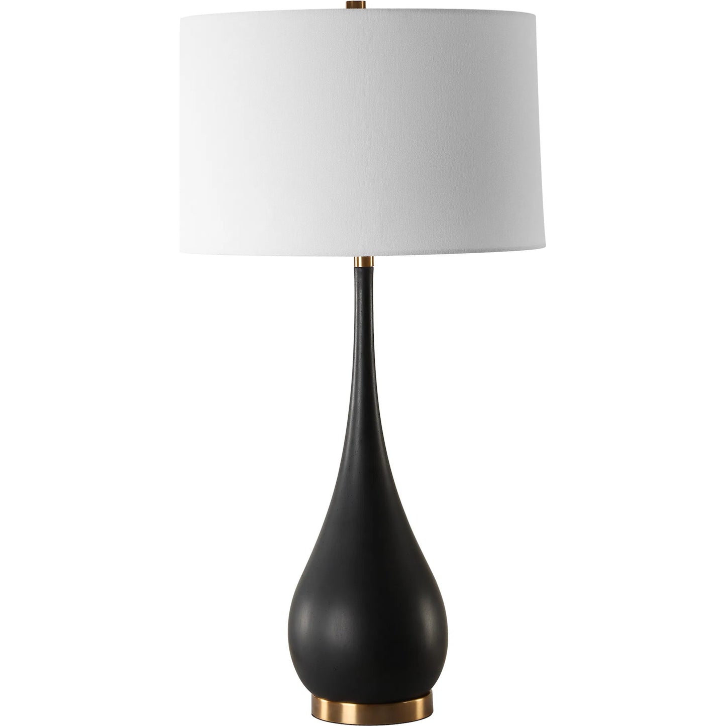 003 SI-2262397 | Primary Silo | Nocturnal Table Lamp by Uttermost in brass. Made from mad-made stone, iron, fabric in a modern style.