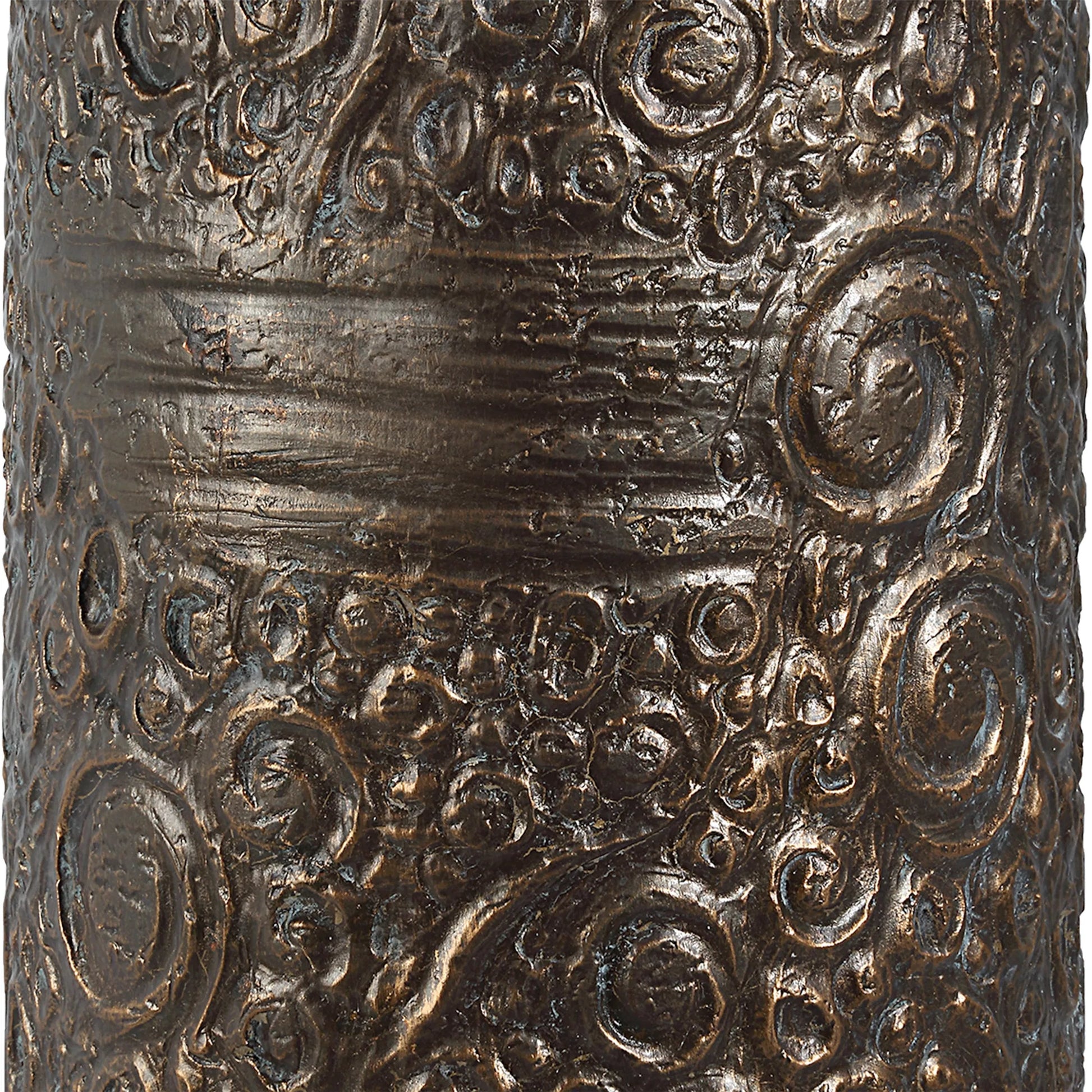 Malaga Table Lamp by Uttermost in bronze. Made from ceramic, iron, fabric in a traditional style.