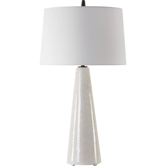 Loire Glaze Table Lamp by Uttermost in black. Made from ceramic, iron, fabric in a unique style.