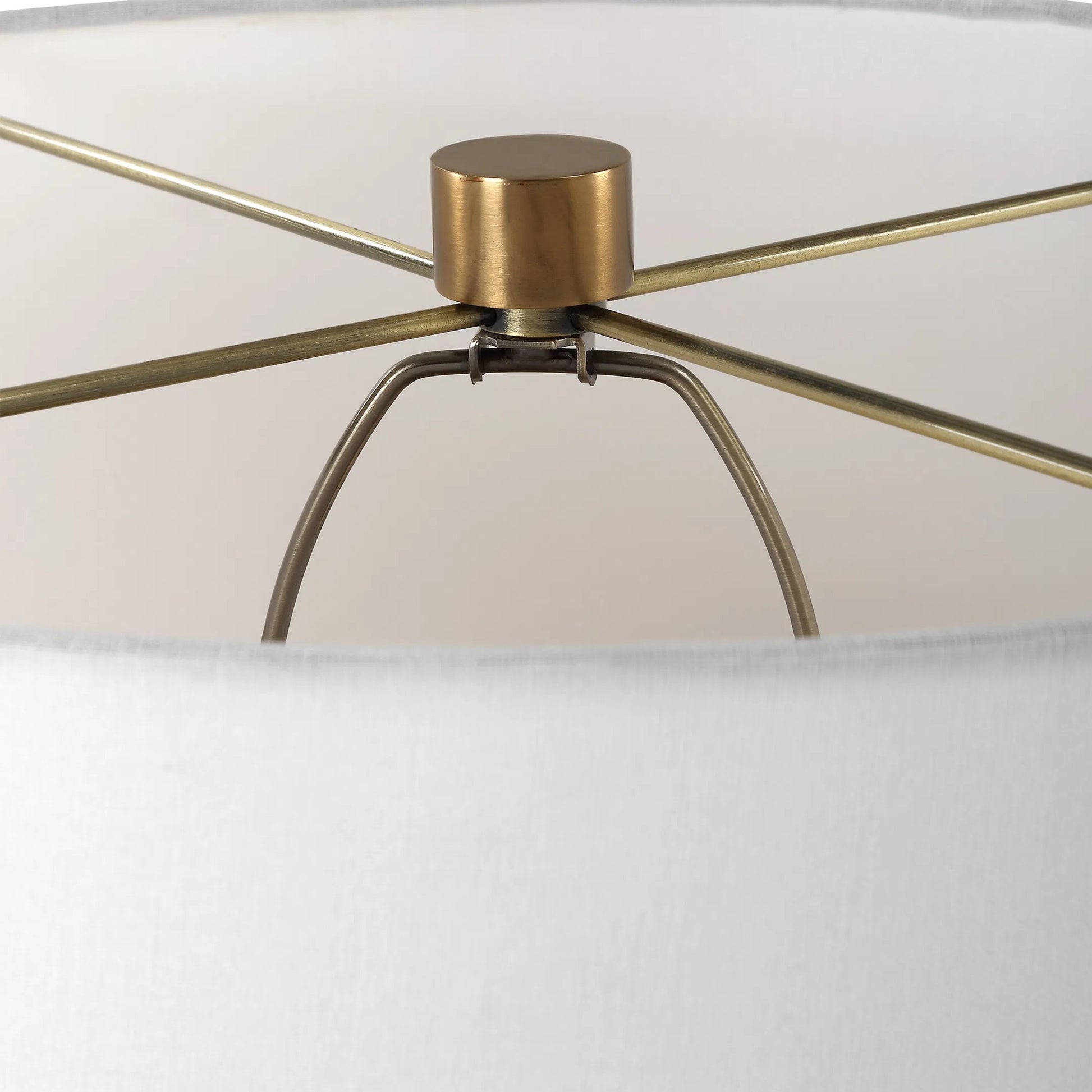 Americana Table Lamp by Uttermost in brass. Made from metal, concrete in a modern style.