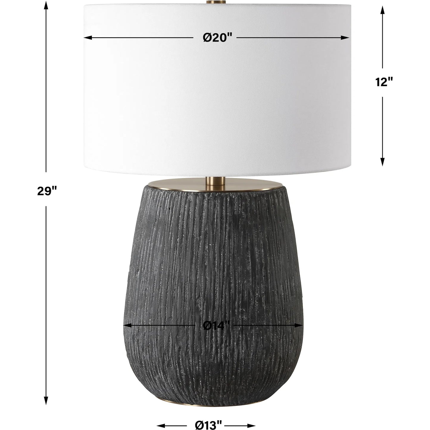 007 SI-2262372 | Additional Silo | Americana Table Lamp by Uttermost in brass. Made from metal, concrete in a modern style.