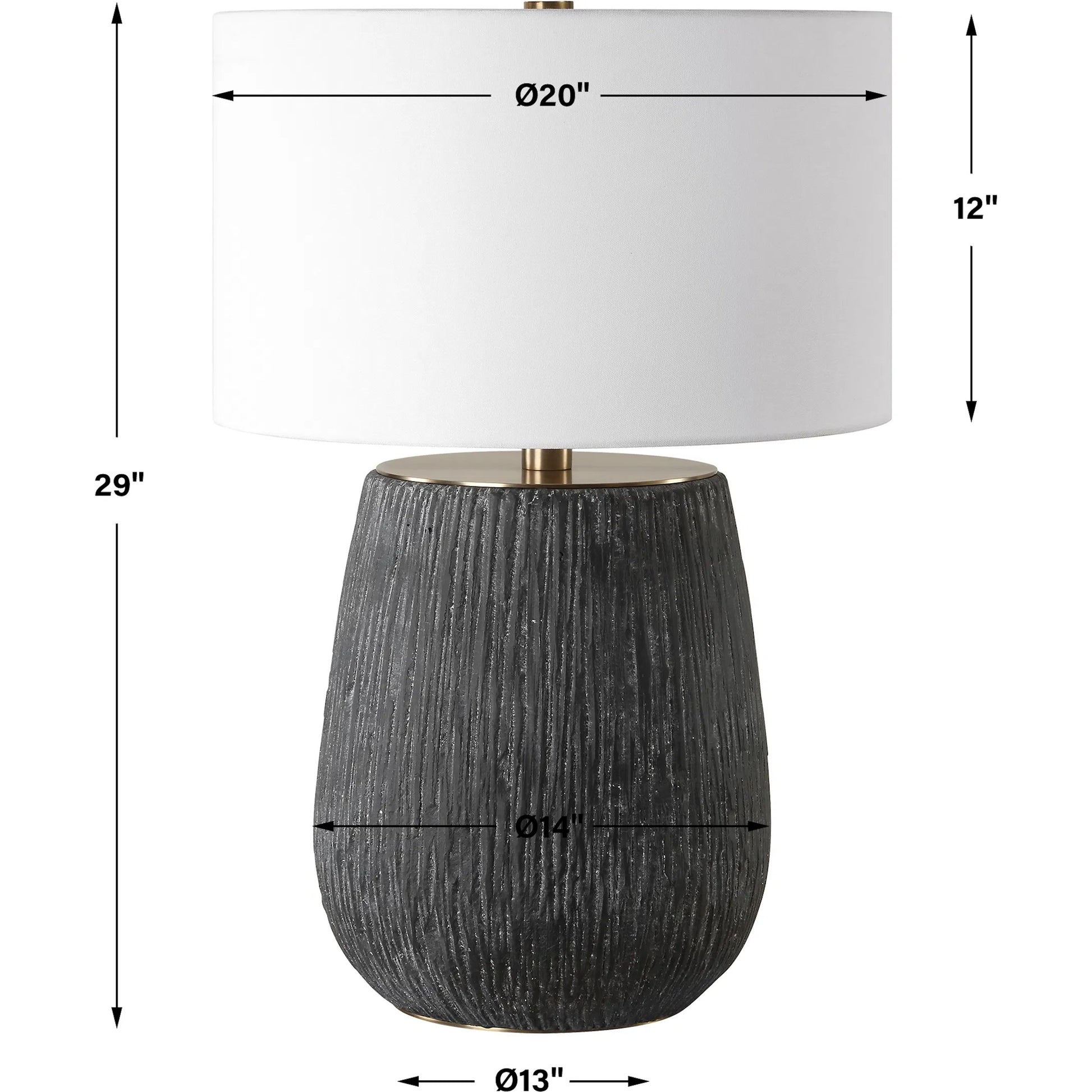 Americana Table Lamp by Uttermost in brass. Made from metal, concrete in a modern style.