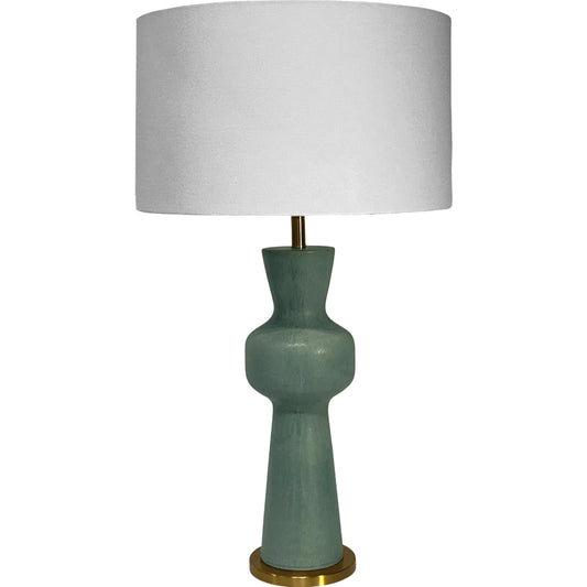 Pollard Slate Table Lamp by Uttermost in brass. Made from ceramic, fabric, metal in a unique style.