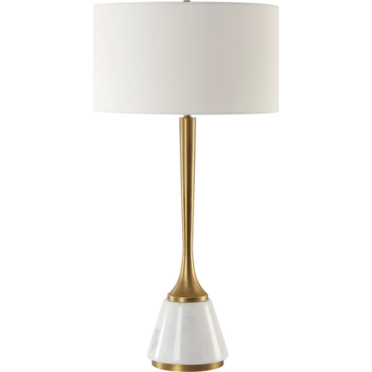 Avola Table Lamp by Uttermost in brass. Made from iron, marble, fabric in a unique style.