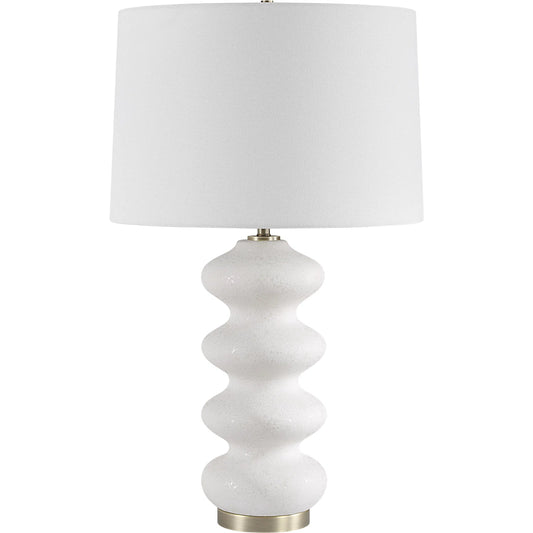 Liora Table Lamp by Uttermost in brass. Made from porcelain, fabric, steel in a unique style.