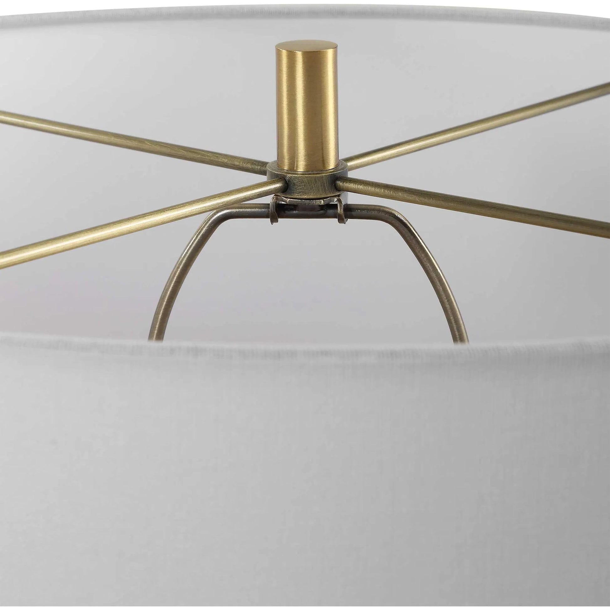 Verdant Multi-Colored Table Lamp by Uttermost in brass. Made from ceramic, crystal, iron, fabric in a eclectic & global style.