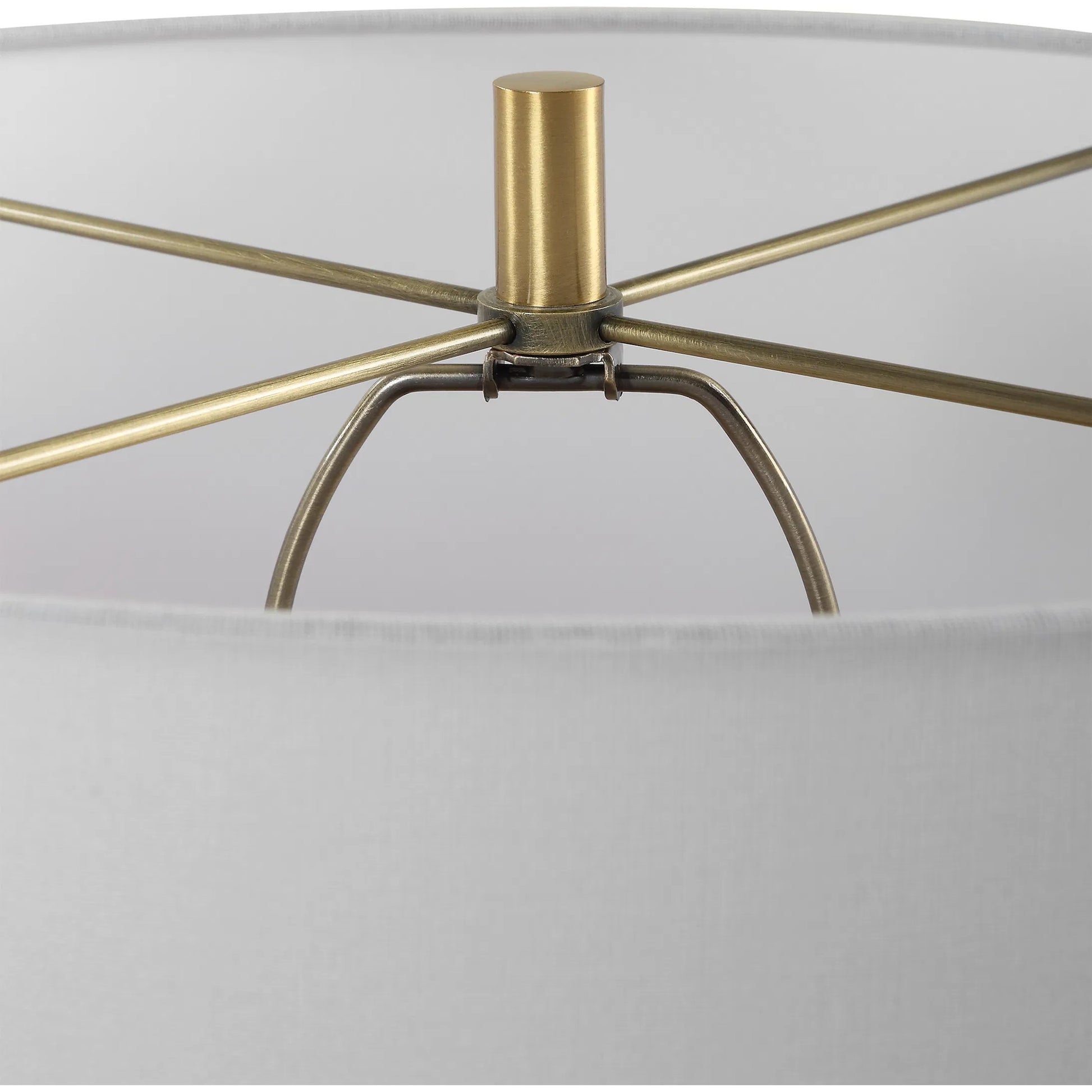 Verdant Multi-Colored Table Lamp by Uttermost in brass. Made from ceramic, crystal, iron, fabric in a eclectic & global style.
