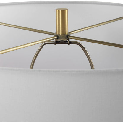 Verdant Multi-Colored Table Lamp by Uttermost in brass. Made from ceramic, crystal, iron, fabric in a eclectic & global style.