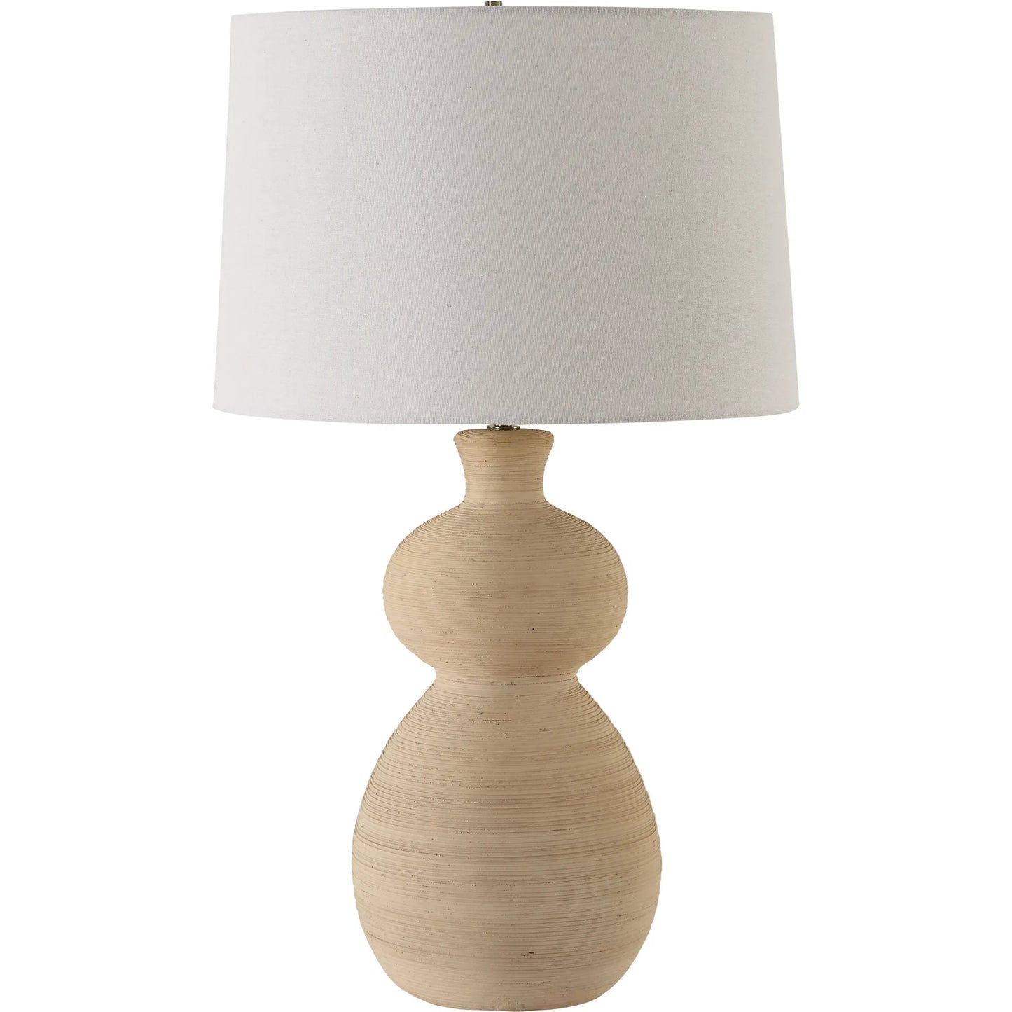 001 SI-2262419 | Primary Silo | Pueblo Fired Clay Table Lamp by Uttermost in brass. Made from ceramic, metal, fabric in a transitional style.