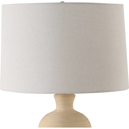 Pueblo Fired Clay Table Lamp by Uttermost in brass. Made from ceramic, metal, fabric in a transitional style.