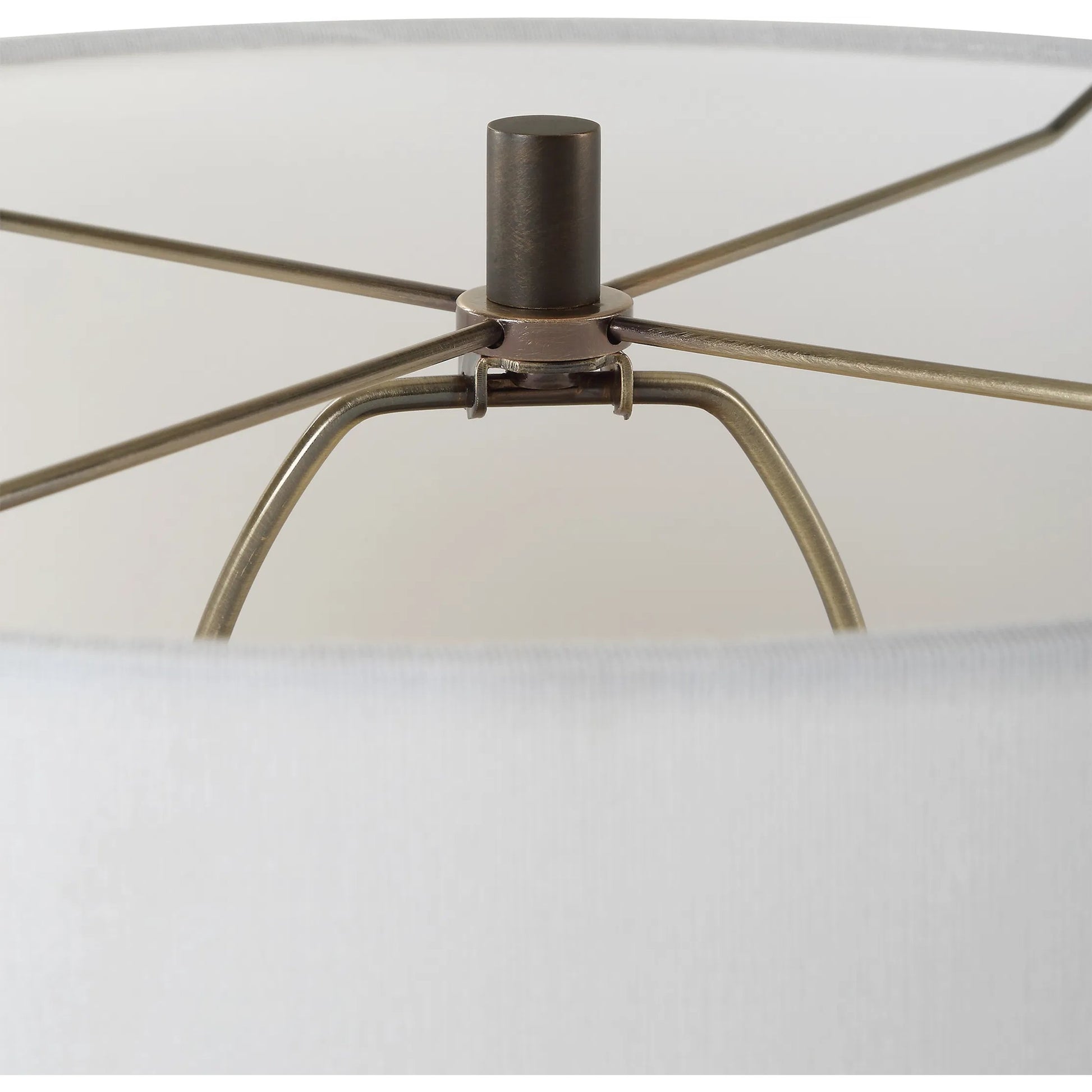 Perch Bird-Leg Table Lamp by Uttermost in bronze. Made from ceramic, casting iron, fabric in a cottage & farmhouse style.