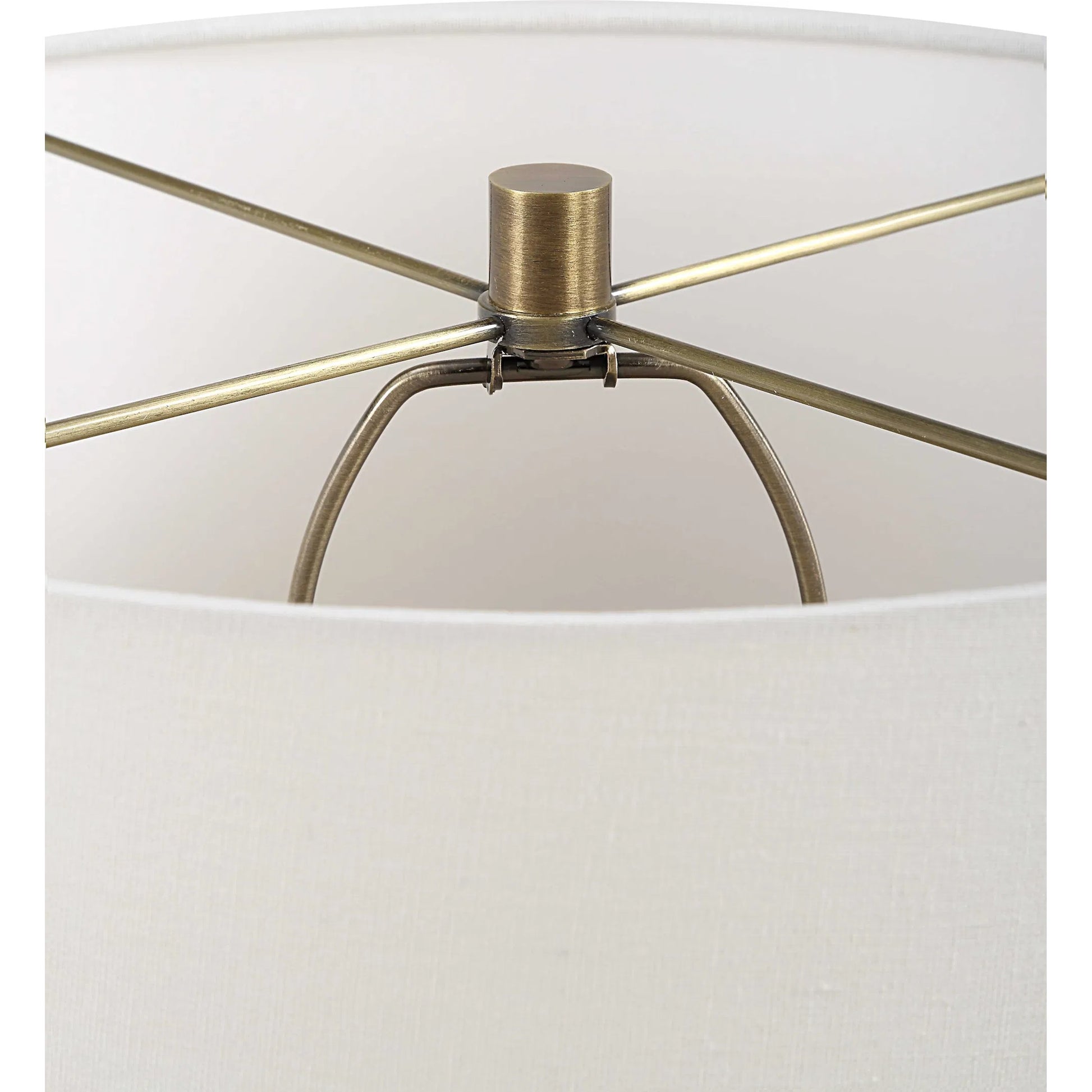 Submerged Table Lamp by Uttermost in brass. Made from iron, ceramic, fabric in a eclectic & global style.