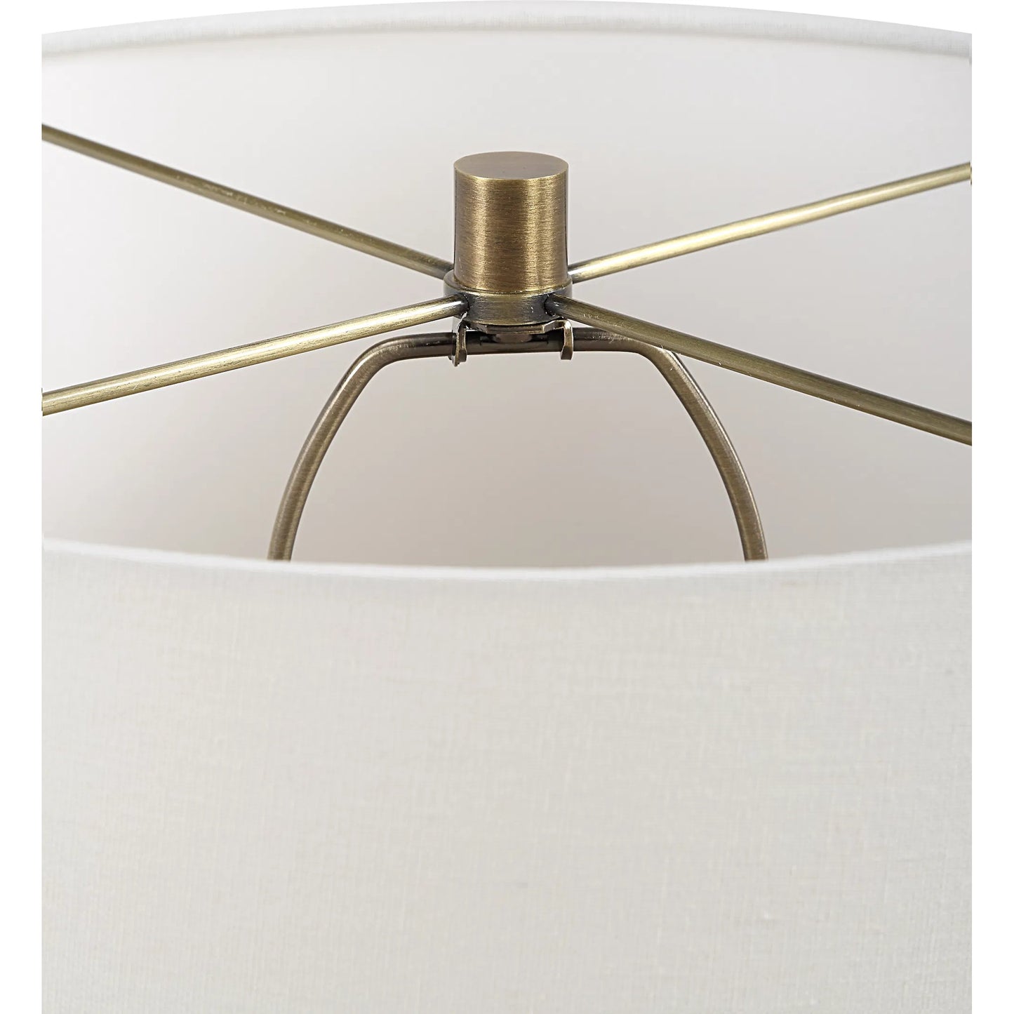 003 SI-2262400 | Closeup | Submerged Table Lamp by Uttermost in brass. Made from iron, ceramic, fabric in a eclectic & global style.
