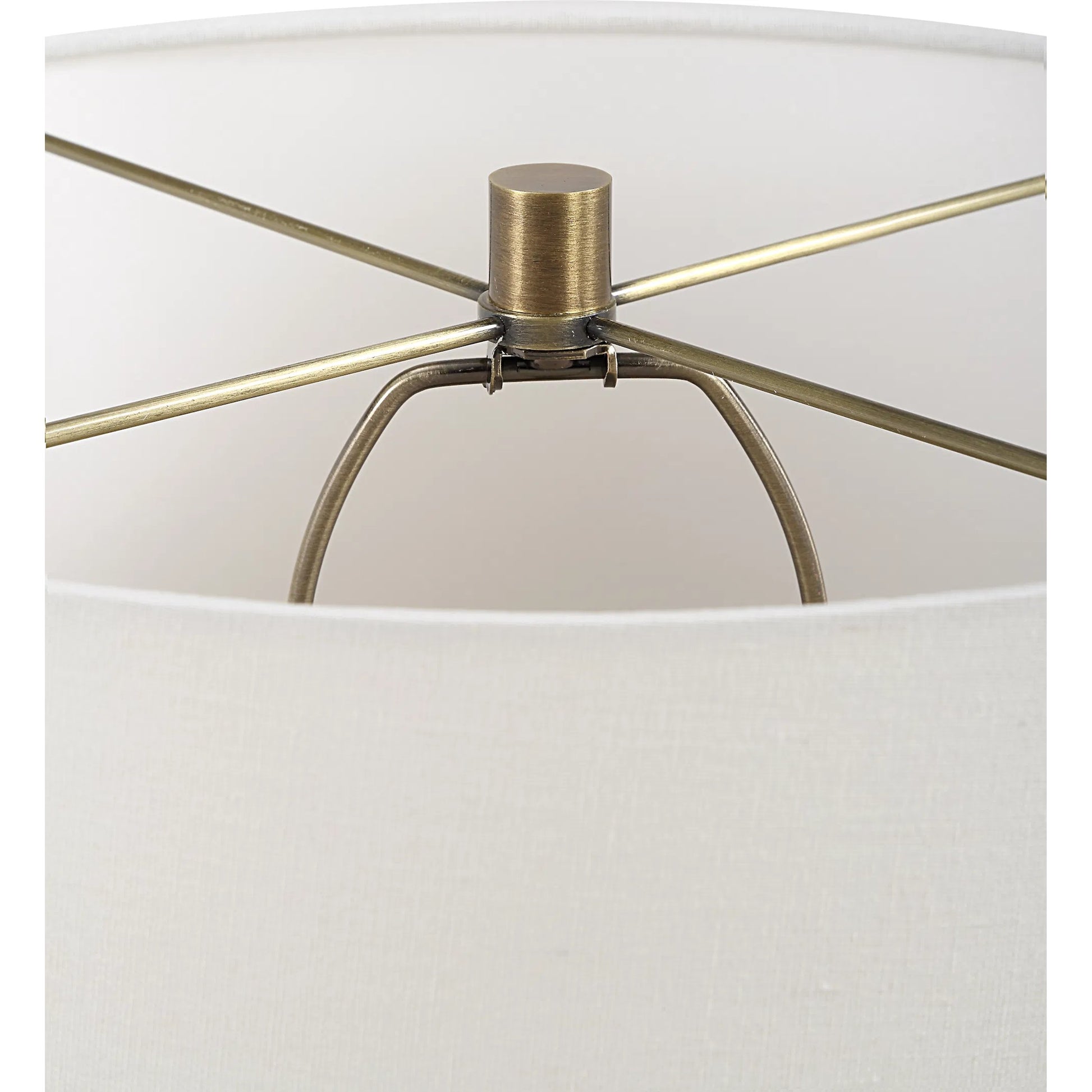 Submerged Table Lamp by Uttermost in brass. Made from iron, ceramic, fabric in a eclectic & global style.