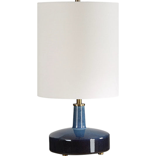 Abyss Table Lamp by Uttermost in brass. Made from iron, ceramic, fabric in a unique style.