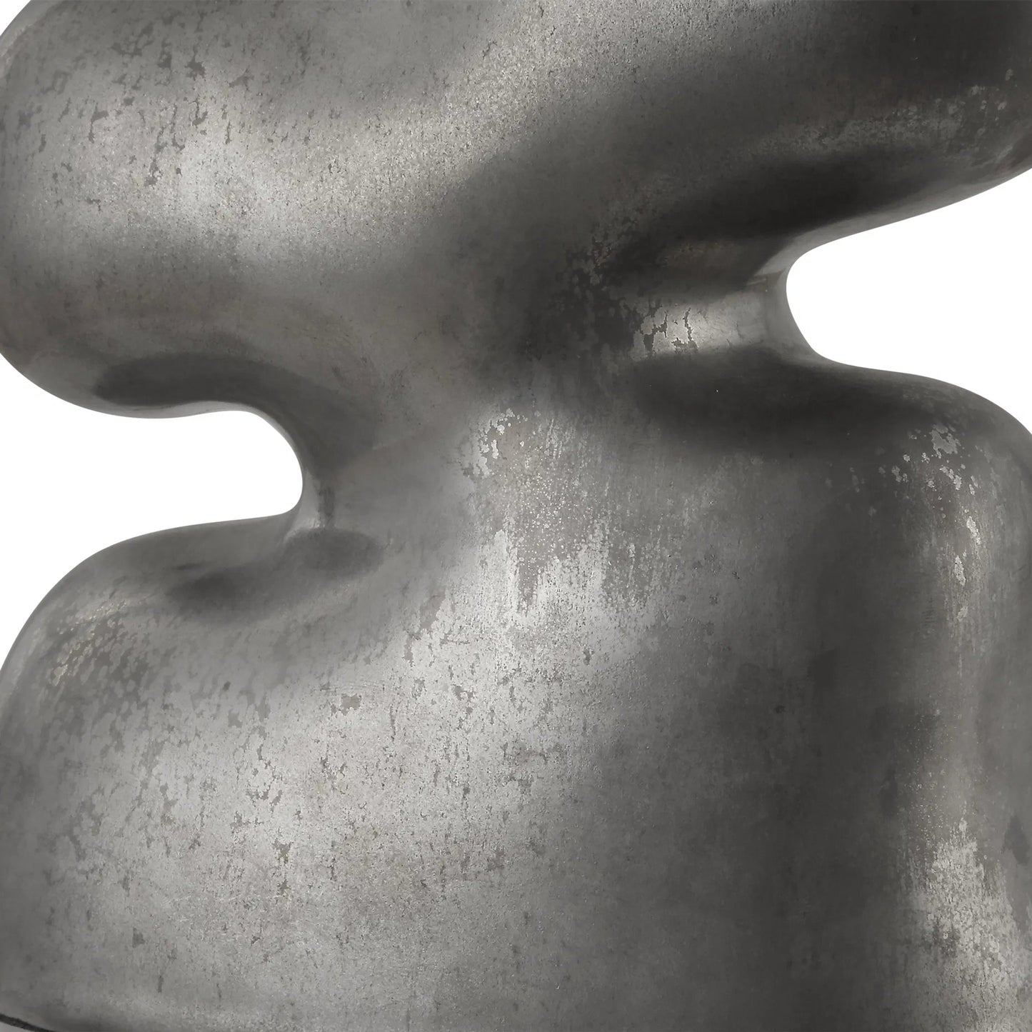 004 SI-2262441 | Closeup | Free Flowing Table Lamp by Uttermost in nickel. Made from steel, crystal, ceramic, fabric in a modern style.