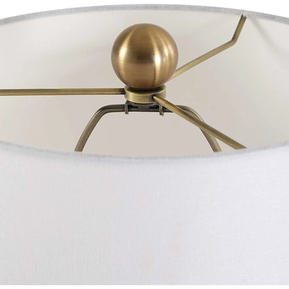 Sienna Caramel Glass Buffet Lamp by Uttermost in brass. Made from iron, crystal, fabric, glass in a unique style.