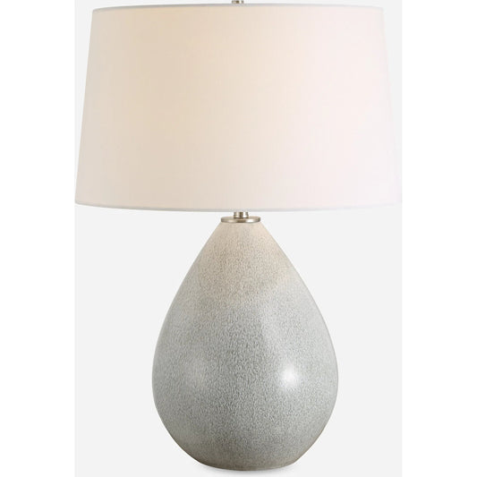 Moray Glaze Table Lamp by Uttermost in nickel. Made from steel, ceramic, fabric in a unique style.