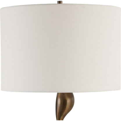 Remolino Table Lamp by Uttermost in bronze. Made from marble, iron, fabric in a unique style.