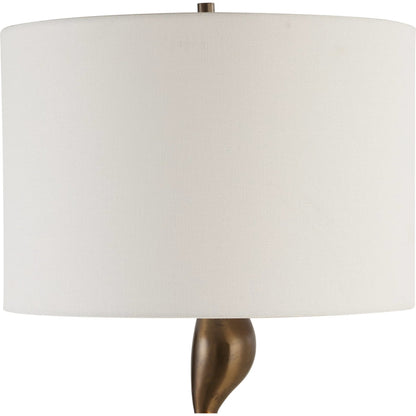 Remolino Table Lamp by Uttermost in bronze. Made from marble, iron, fabric in a unique style.