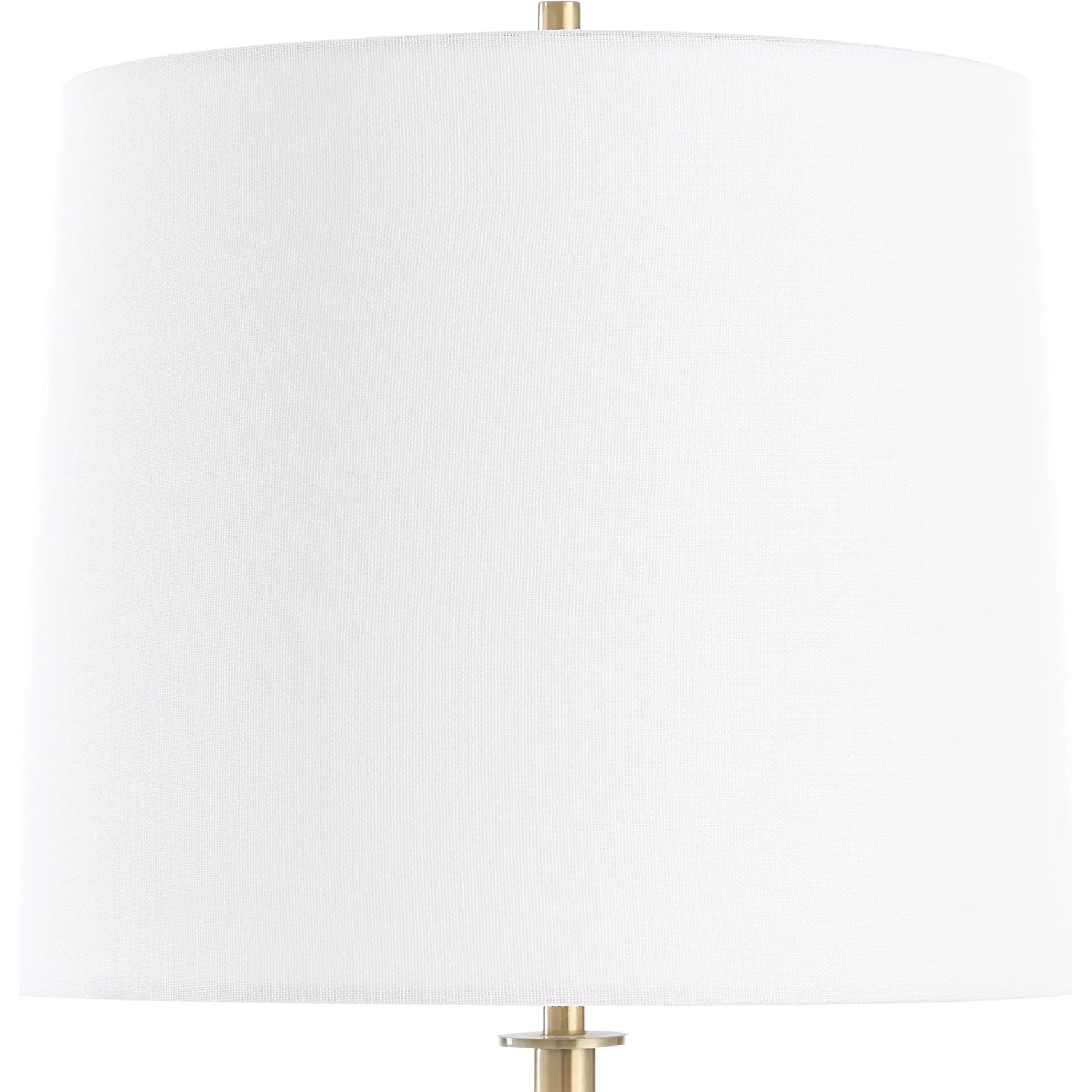 Jenson Buffet Lamp by Uttermost in brass. Made from marble, iron, fabric in a modern style.