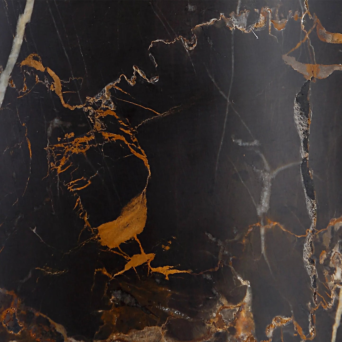005 SI-2295272 | Closeup | Jenson Buffet Lamp by Uttermost in brass. Made from marble, iron, fabric in a modern style.