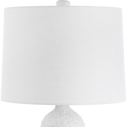Sonata Textured Table Lamp by Uttermost in brass. Made from ceramic, steel, fabric in a transitional style.