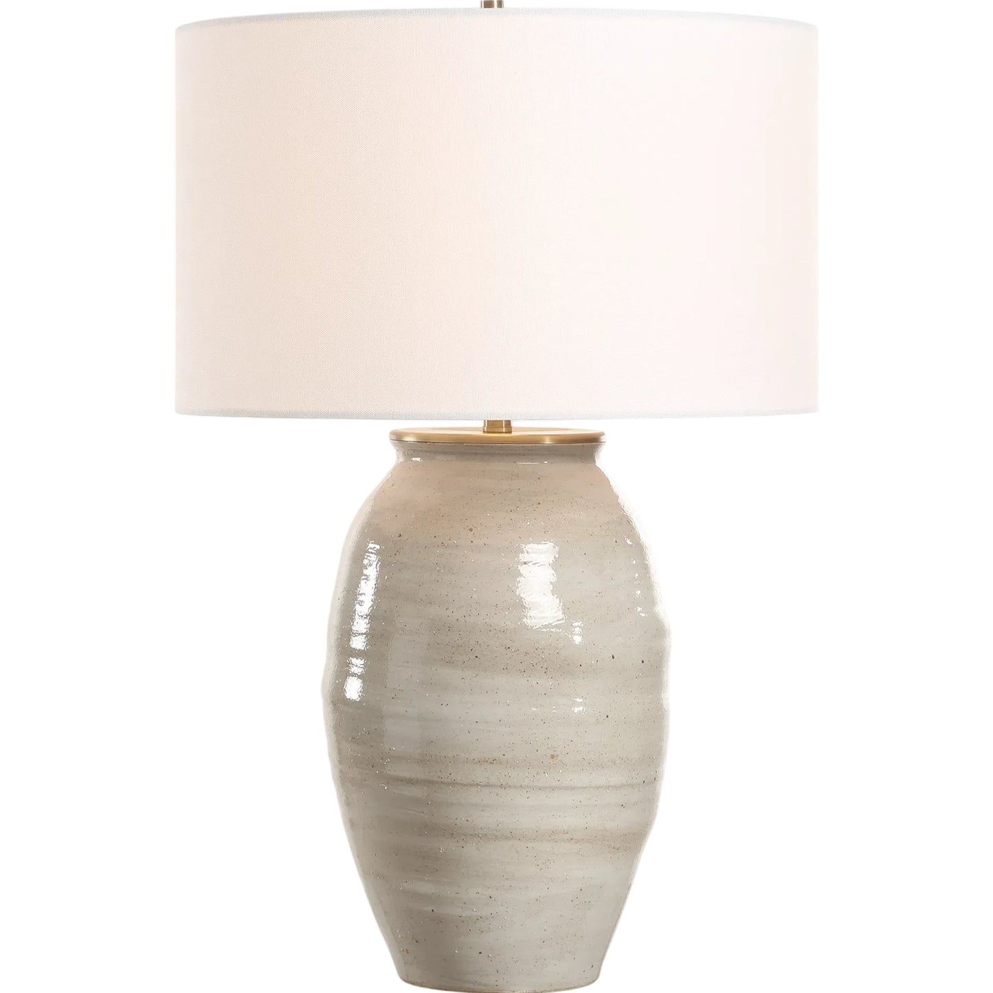 000 SI-2295252 | Primary Silo | Amos Ceramic Table Lamp by Uttermost in gold. Made from steel, ceramic, fabric in a modern style.