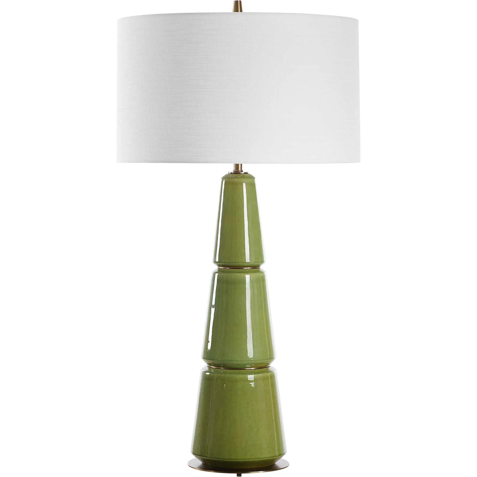 Mendell Moss Table Lamp by Uttermost in brass. Made from metal, ceramic, linen in a eclectic & global style.