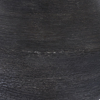 Helston Table Lamp by Uttermost in dark charcoal. Made from metal, ceramic, fabric in a modern style.