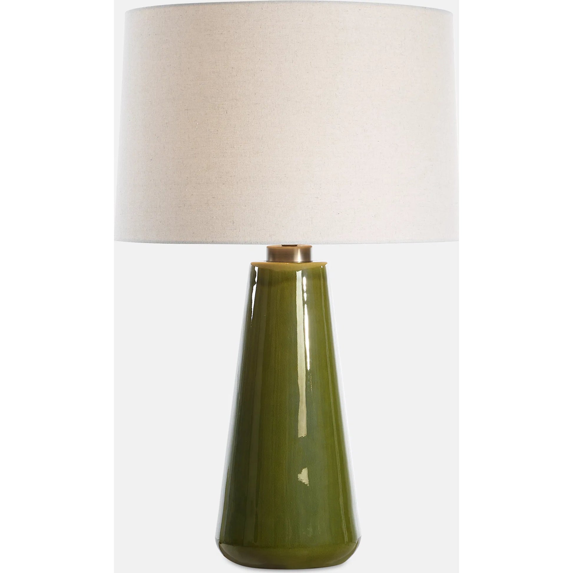 Kelley Moss Table Lamp by Uttermost in brass. Made from steel, ceramicfabric in a eclectic & global style.