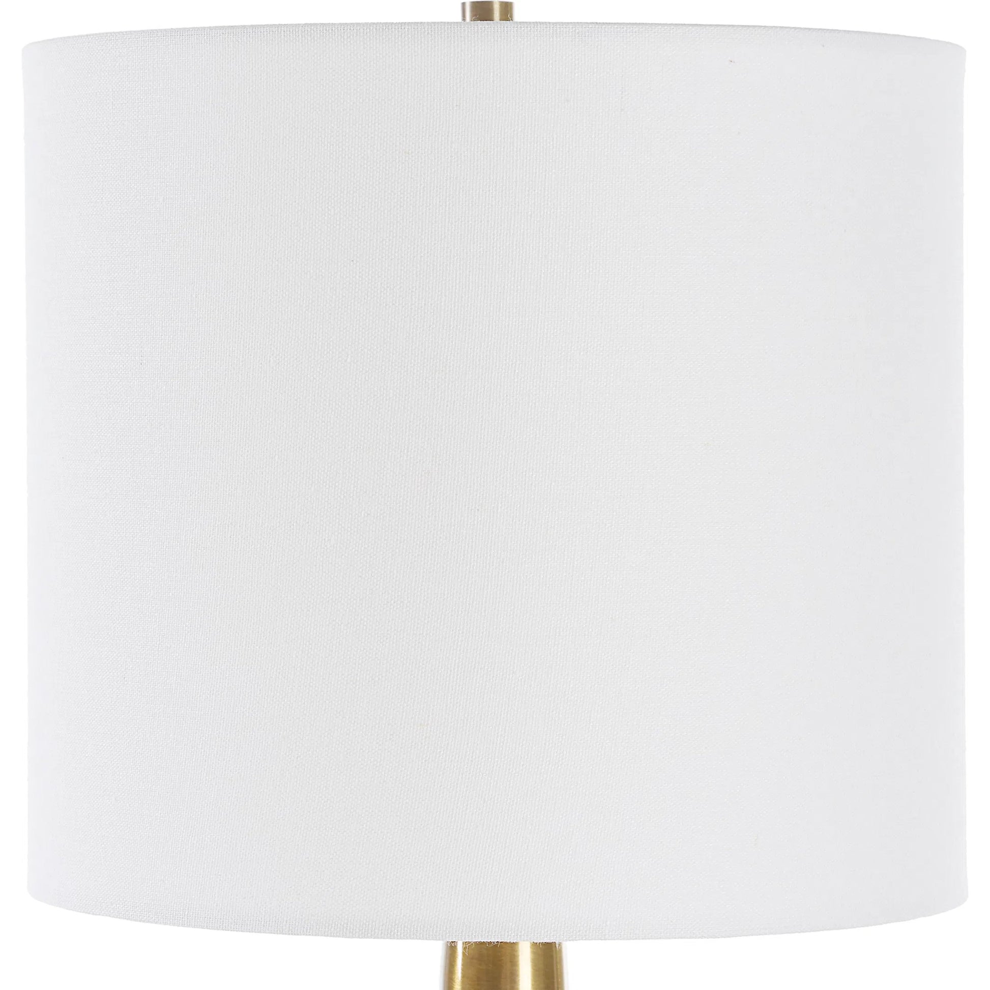 Ezra Buffet Lamp by Uttermost in brass. Made from metal, marble, fabric in a modern style.