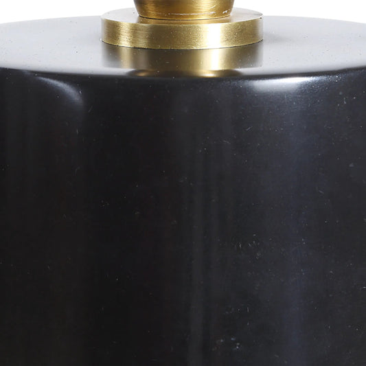 Ezra Buffet Lamp by Uttermost in brass. Made from metal, marble, fabric in a unique style.