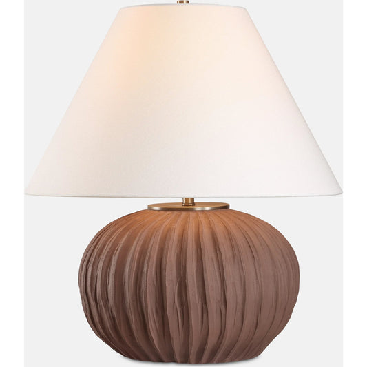 Keoghan Terracotta Table Lamp by Uttermost in terracotta. Made from porcelain, fabric, steel in a unique style.