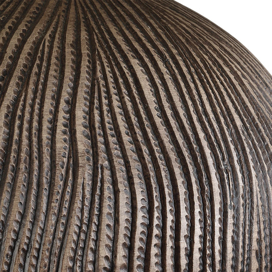 Sayre Table Lamp by Uttermost in dark brown, black. Made from porcelain, fabric, steel in a unique style.