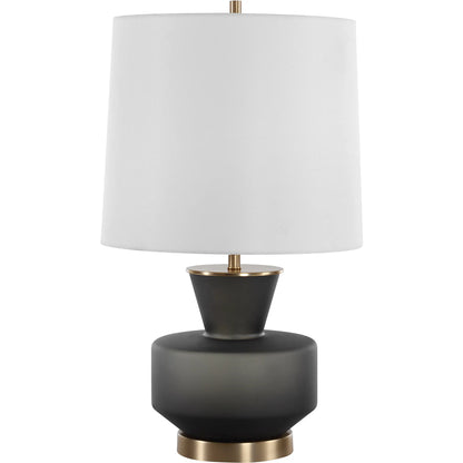 Trentino Table Lamp by Uttermost. Made from metal, glass, linen in a modern style.