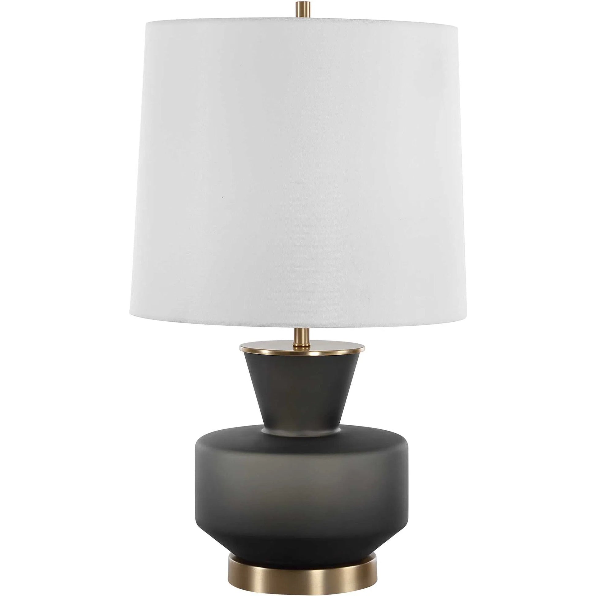 Trentino Table Lamp by Uttermost. Made from metal, glass, linen in a modern style.