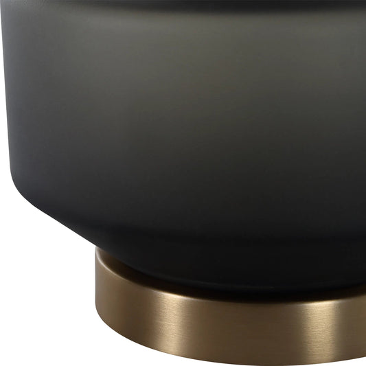 Trentino Table Lamp by Uttermost in brass. Made from metal, glass, linen in a unique style.