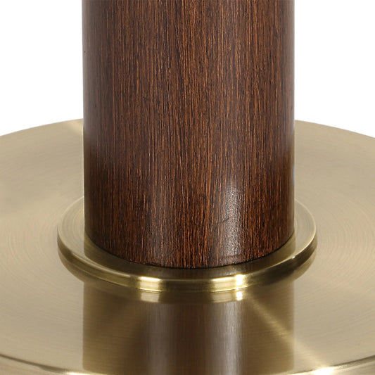 Stacked Floor Lamp by Uttermost in brass. Made from metal, rubber, fabric in a unique style.