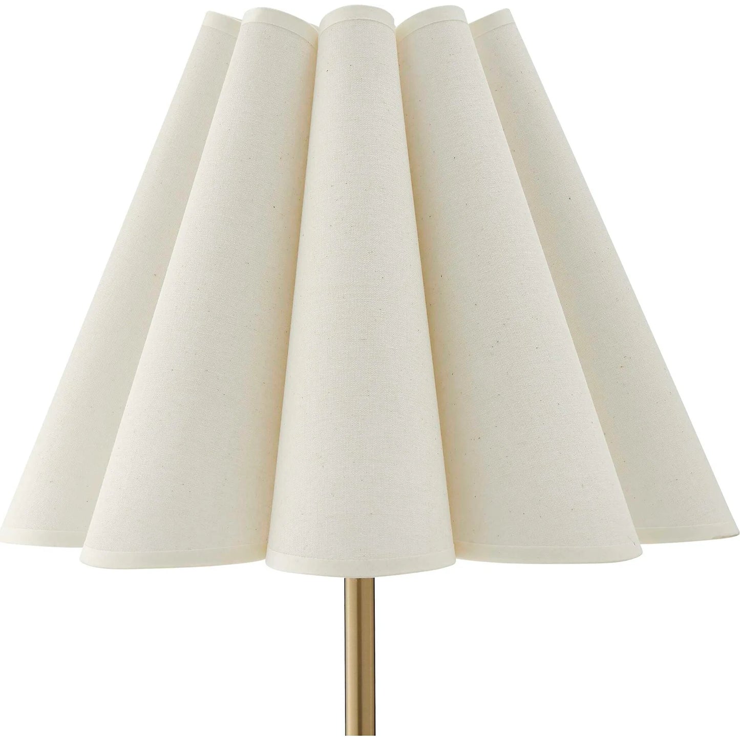 001 SI-2453109 | Closeup | Lilabet Fluted Shade Table Lamp by Uttermost in brass, gold and brass. Made from fabric, iron in a transitional style.