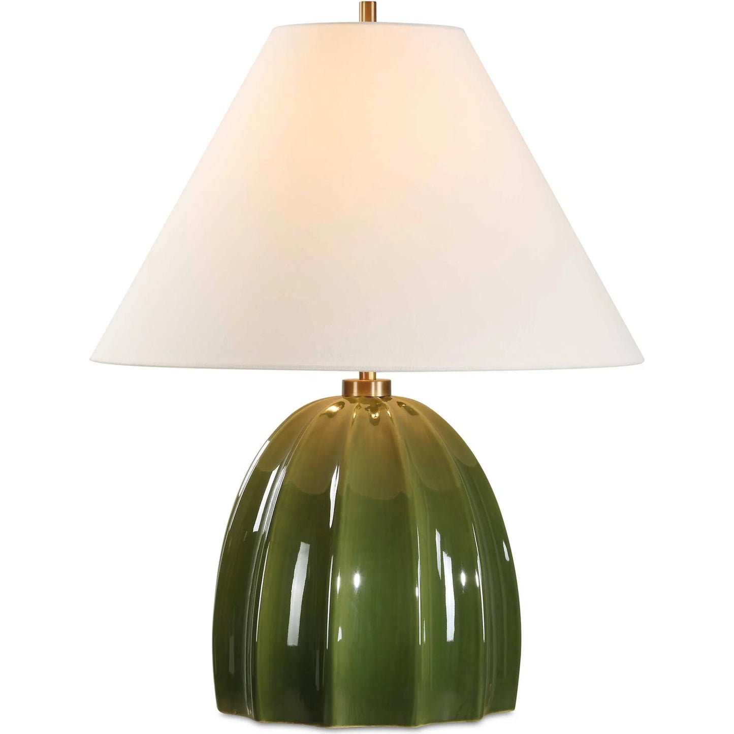 001 SI-2386692 | Primary Silo | Renna Moss Table Lamp by Uttermost in moss green, brass. Made from ceramic, iron in a eclectic & global style.