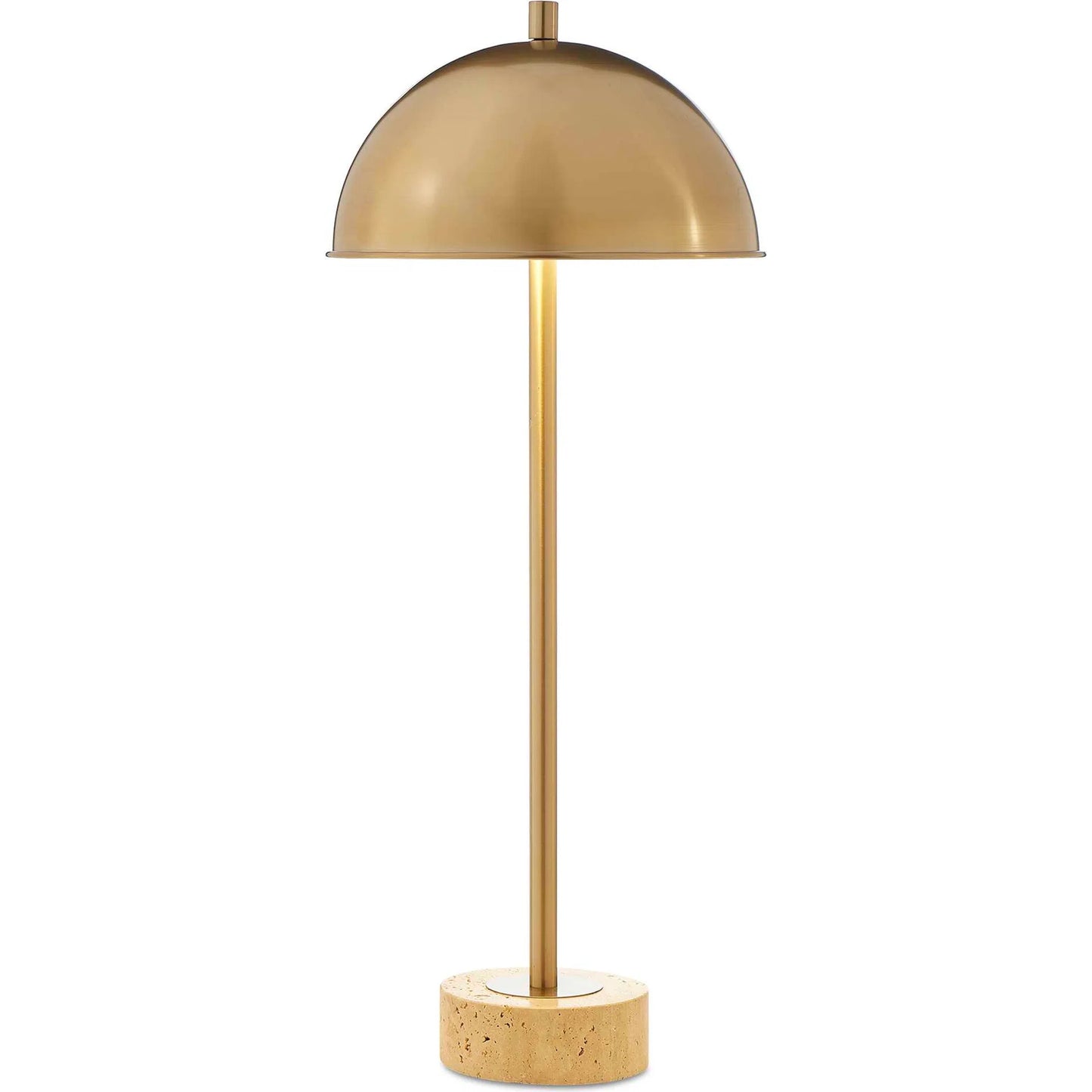 000 SI-2453110 | Primary Silo | Dunham Buffet Lamp by Uttermost in brass. Made from iron, travertine in a transitional style.