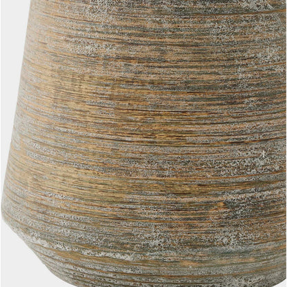 Mosier Table Lamp by Uttermost in brown, gray and brass. Made from ceramic, iron, fabric in a transitional style.